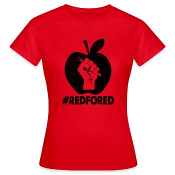 Teacher Strike Funding Schools Red for Education - Women's T-Shirt - red - Front - AI Model Female 172 dark (172cm)