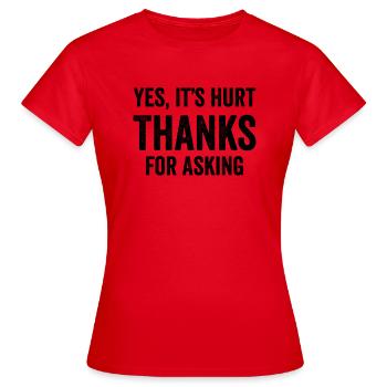 Broken arm - Women's T-Shirt - red - Front - AI Model Female 172 dark (172cm)
