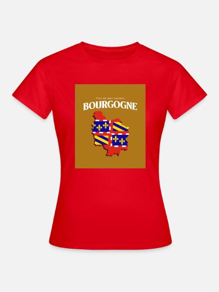 Fier de mes Racines Bourgogne Or - T-shirt Femme - rouge