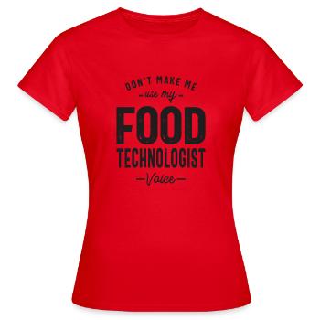 Profession de technologue alimentaire - T-shirt Femme - rouge - Devant - AI Model Female 172 dark (172cm)