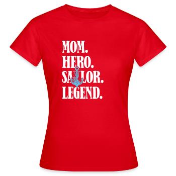 Sailing Sailboat Sailboat Mama Sailboat Women - Women's T-Shirt - red - Front - AI Model Female 172 dark (172cm)