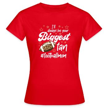 Football américain Mama Fan Support Footballmom - T-shirt Femme - rouge - Devant - AI Model Female 172 dark (172cm)