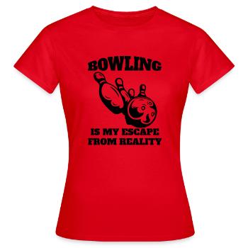 Bowling Skittles Cadeau Boule de bowling Skittles Bowler - T-shirt Femme - rouge - Devant - AI Model Female 172 dark (172cm)