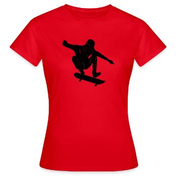 Skateboarding Skateboarder Skateboard - T-shirt Femme - rouge - Devant - AI Model Female 172 dark (172cm)