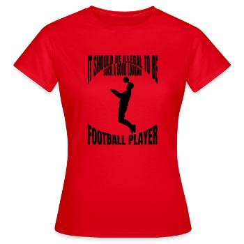 Football Design Football Player Football Équipe de football - T-shirt Femme - rouge - Devant - AI Model Female 172 dark (172cm)