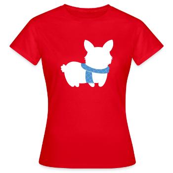 Corgi gallois - T-shirt Femme - rouge - Devant - AI Model Female 172 dark (172cm)
