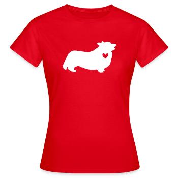 Corgi gallois - T-shirt Femme - rouge - Devant - AI Model Female 172 dark (172cm)