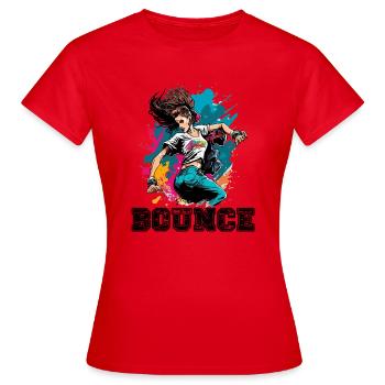 Lila la danseuse - T-shirt Femme - rouge - Devant - AI Model Female 172 dark (172cm)