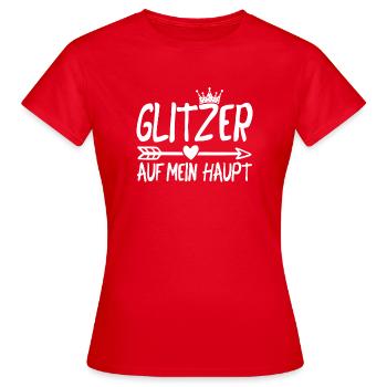 Prinzessin Funkeln - Frauen T-Shirt - Rot - Vorne - AI Model Female 172 dark (172cm)