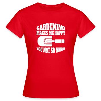 Jardinier Jardinier Jardinier Jardinier Amateur Jardinier - T-shirt Femme - rouge - Devant - AI Model Female 172 dark (172cm)