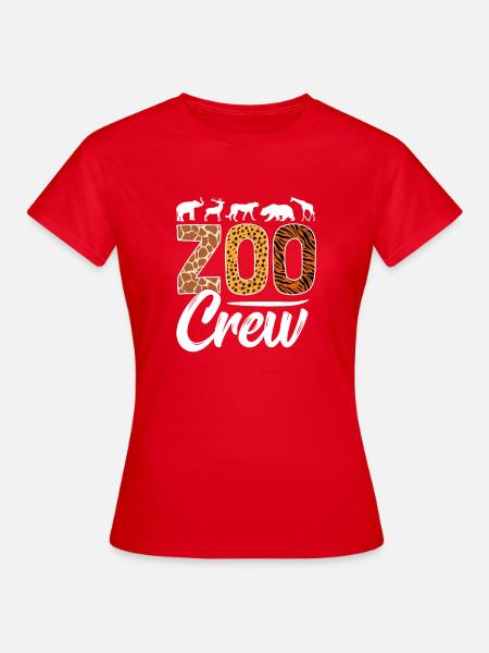 Disfraz de tripulación del zoológico Animales salvajes de la sabana africana - Camiseta mujer - rojo