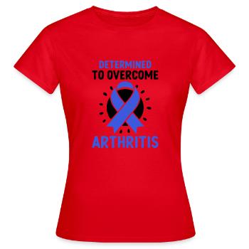 Déterminé à sensibiliser la population à l’arthrite - T-shirt Femme - rouge - Devant - AI Model Female 172 dark (172cm)