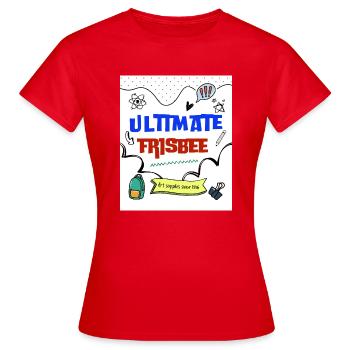 Ulti 55 Weiß - Frauen T-Shirt - Rot - Vorne - AI Model Female 172 dark (172cm)