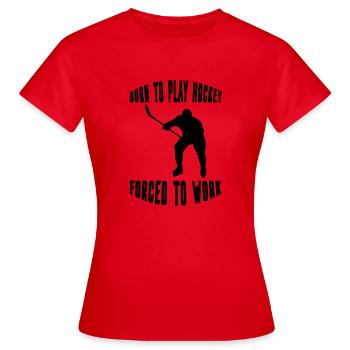 Joueur de hockey sur glace Équipe de hockey sur glace Fan de hockey sur glace - T-shirt Femme - rouge - Devant - AI Model Female 172 dark (172cm)