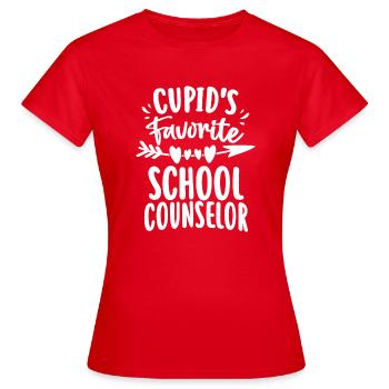 Saint Valentin Cupidon préféré conseiller scolaire - T-shirt Femme - rouge - Devant - AI Model Female 172 dark (172cm)