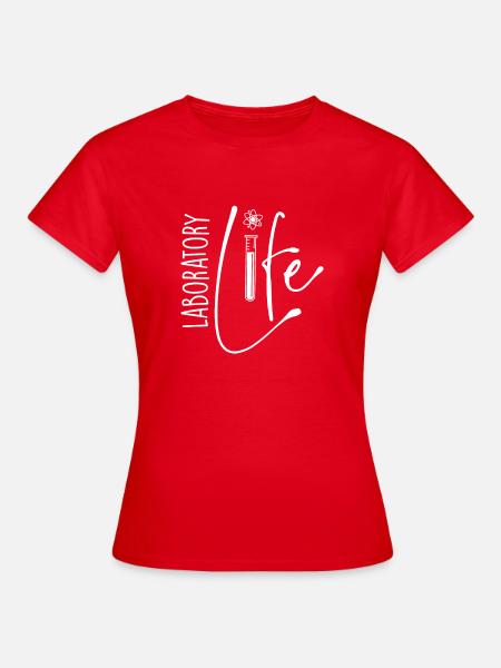 Laborleben - Biologe Wissenschaft Fan Biologie - Frauen T-Shirt - Rot