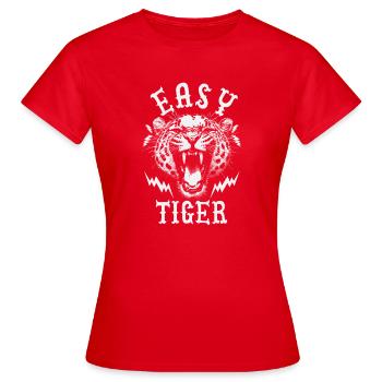Tigre facile - T-shirt Femme - rouge - Devant - AI Model Female 172 dark (172cm)