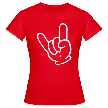 Main de roche - T-shirt Femme - rouge - Devant - AI Model Female 172 dark (172cm)