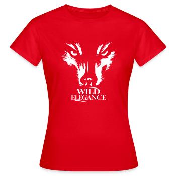 UNE ÉLÉGANCE SAUVAGE - T-shirt Femme - rouge - Devant - AI Model Female 172 dark (172cm)