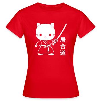 iaido - T-shirt Femme - rouge - Devant - AI Model Female 172 dark (172cm)