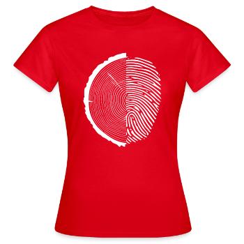 Nature imprint - Women's T-Shirt - red - Front - AI Model Female 172 dark (172cm)