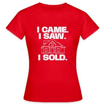 Je suis venu, j’ai vu, j’ai vendu - Agent immobilier, Courtier - T-shirt Femme - rouge - Devant - AI Model Female 172 dark (172cm)
