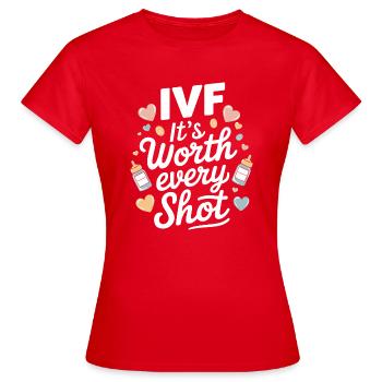 Hope and courage on the IVF journey - Women's T-Shirt - red - Front - AI Model Female 172 dark (172cm)