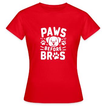 Pfoten vor Bros - Frauen T-Shirt - Rot - Vorne - AI Model Female 172 dark (172cm)