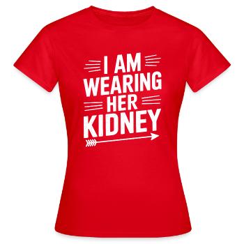 Spruch für Lebensretter und Empfänger - Frauen T-Shirt - Rot - Vorne - AI Model Female 172 dark (172cm)