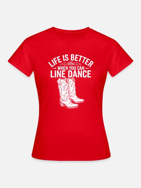 Line Dance bringt Freude - Frauen T-Shirt - Rot