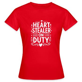 Voleur de cœur en service - T-shirt Femme - rouge - Devant - AI Model Female 172 dark (172cm)
