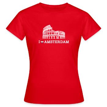 I Love Colosseum Amsterdam Cooler Liebhaber der Niederlande - Frauen T-Shirt - Rot - Vorne - AI Model Female 172 dark (172cm)