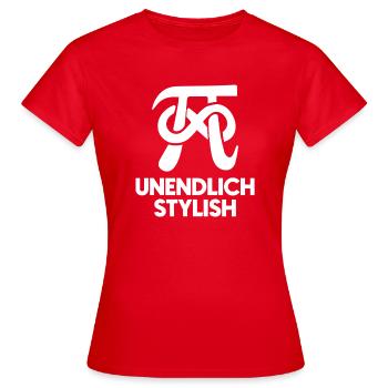 Unendlich Stylish - Frauen T-Shirt - Rot - Vorne - AI Model Female 172 dark (172cm)