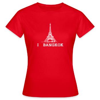 J’aime Bangkok Drapeau Tour Eiffel Lover Thaïlande - T-shirt Femme - rouge - Devant - AI Model Female 172 dark (172cm)