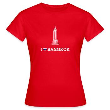J’aime Bangkok Empire Heart Drapeau Thaïlande État - T-shirt Femme - rouge - Devant - AI Model Female 172 dark (172cm)