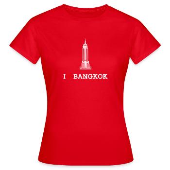 J’aime Bangkok Cool State Thaïlande Lover Heart Pun - T-shirt Femme - rouge - Devant - AI Model Female 172 dark (172cm)