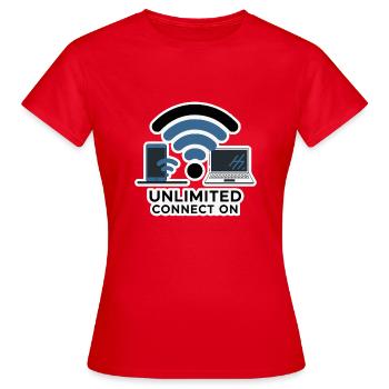 ONLINE - Frauen T-Shirt - Rot - Vorne - AI Model Female 172 dark (172cm)