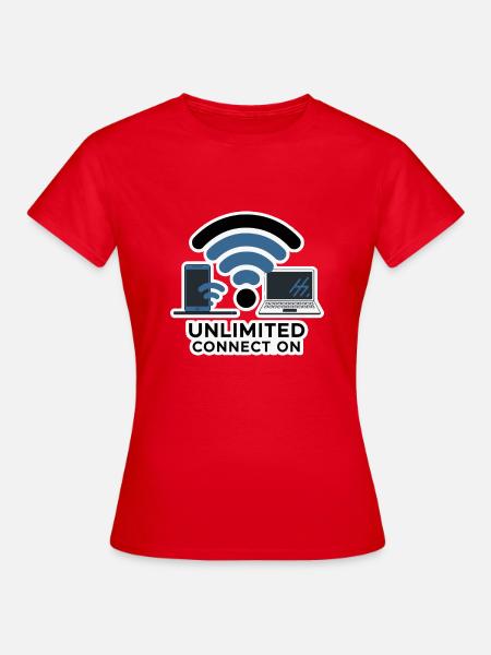 ONLINE - Frauen T-Shirt - Rot