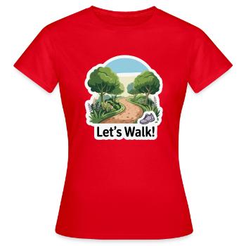 PROMENADE VERTE - T-shirt Femme - rouge - Devant - AI Model Female 172 dark (172cm)