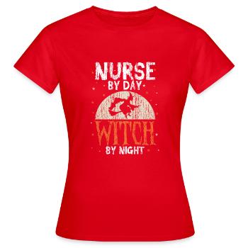 Halloween nurse witch - Women's T-Shirt - red - Front - AI Model Female 172 dark (172cm)