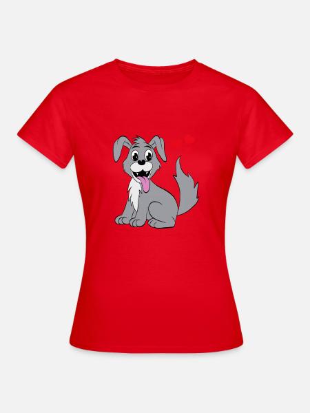 Chien mignon - T-shirt Femme - rouge