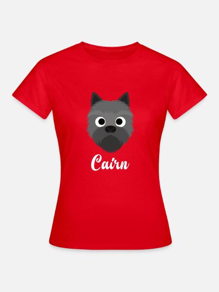 Cairn - Cairn Terrier - Naisten t-paita - punainen