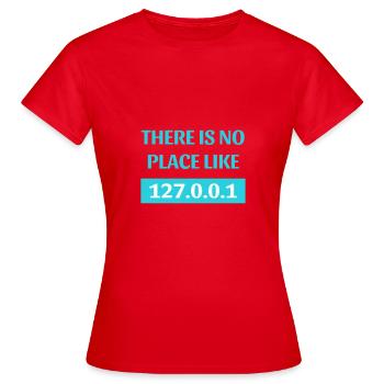 programmeur - T-shirt Femme - rouge - Devant - AI Model Female 172 dark (172cm)