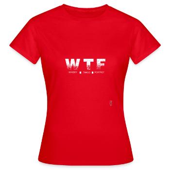 WTF - Whisky Tango Foxtrott - Frauen T-Shirt - Rot - Vorne - AI Model Female 172 dark (172cm)