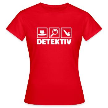 Detektiv - Frauen T-Shirt - Rot - Vorne - AI Model Female 172 dark (172cm)