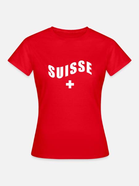 Suisse - Suisse - Suisse - T-shirt Femme - rouge