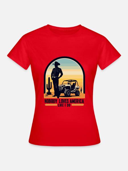 Amerika Liebhaber - Frauen T-Shirt - Rot