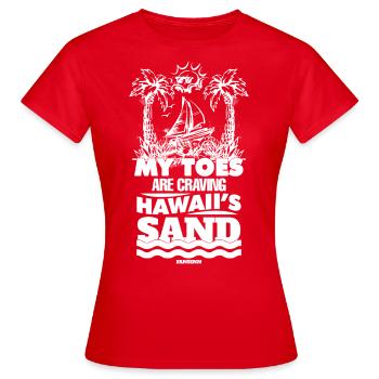 Hawaï - T-shirt Femme - rouge - Devant - AI Model Female 172 dark (172cm)