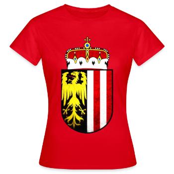 upper Austria - Women's T-Shirt - red - Front - AI Model Female 172 dark (172cm)