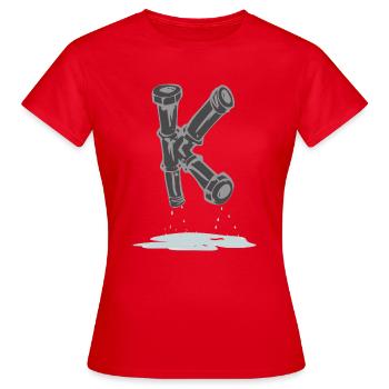 tube k - T-shirt Femme - rouge - Devant - AI Model Female 172 dark (172cm)